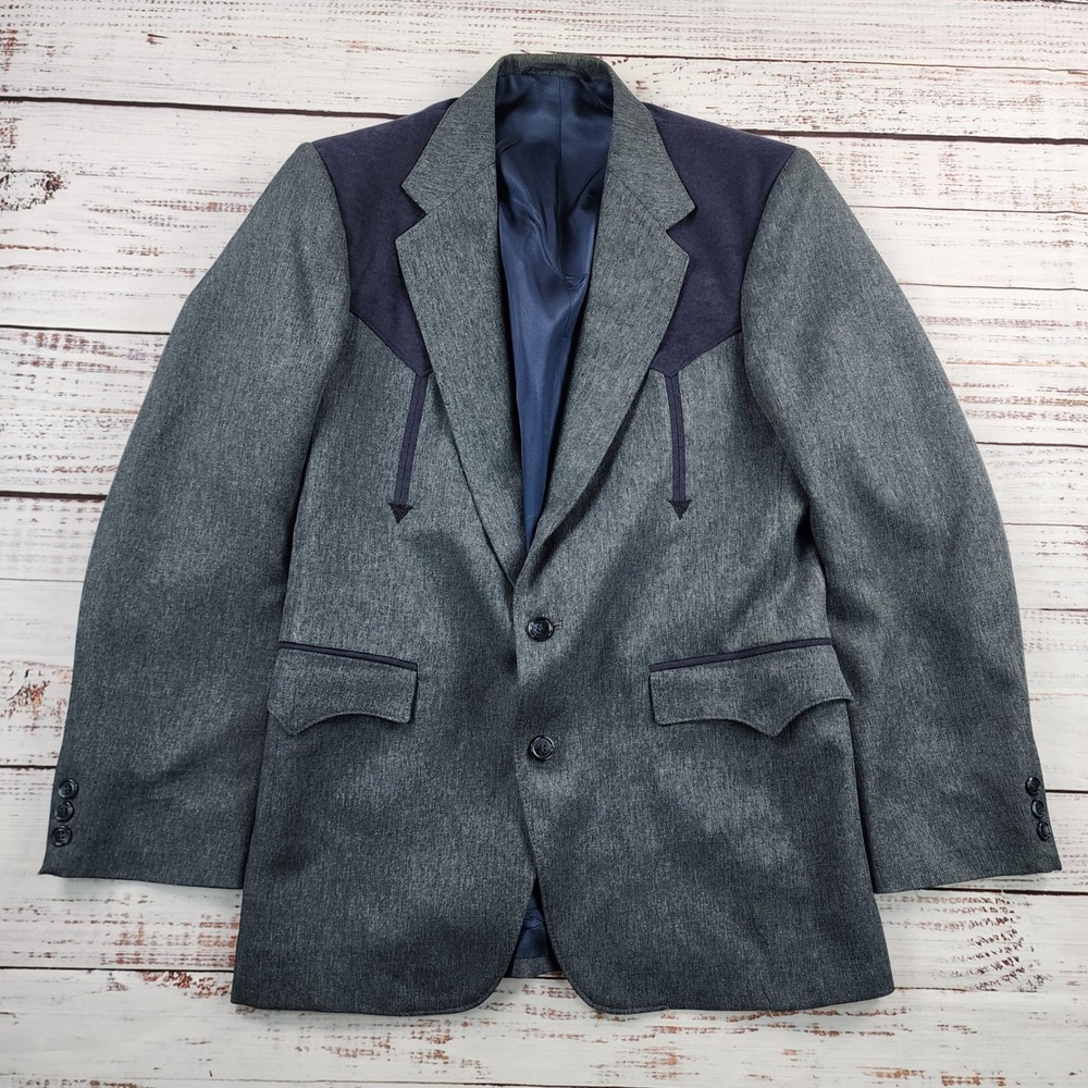 Circle S Boise Men's 38R Western Sport Coat Yoke Arrowhead Blazer Made in USA